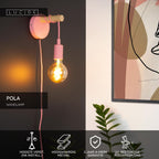 POLA - Wandlamp Kinderkamer - Ø 12 cm - 1xE27 - Roze