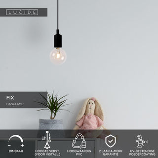 FIX - Suspension - Ø 10 cm - 1xE27 - Noir