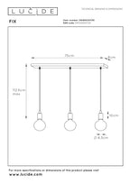 FIX - Suspension - 3xE27 - Noir