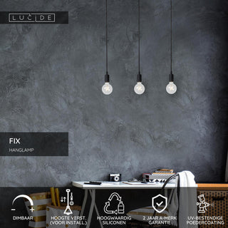 FIX - Suspension - 3xE27 - Noir
