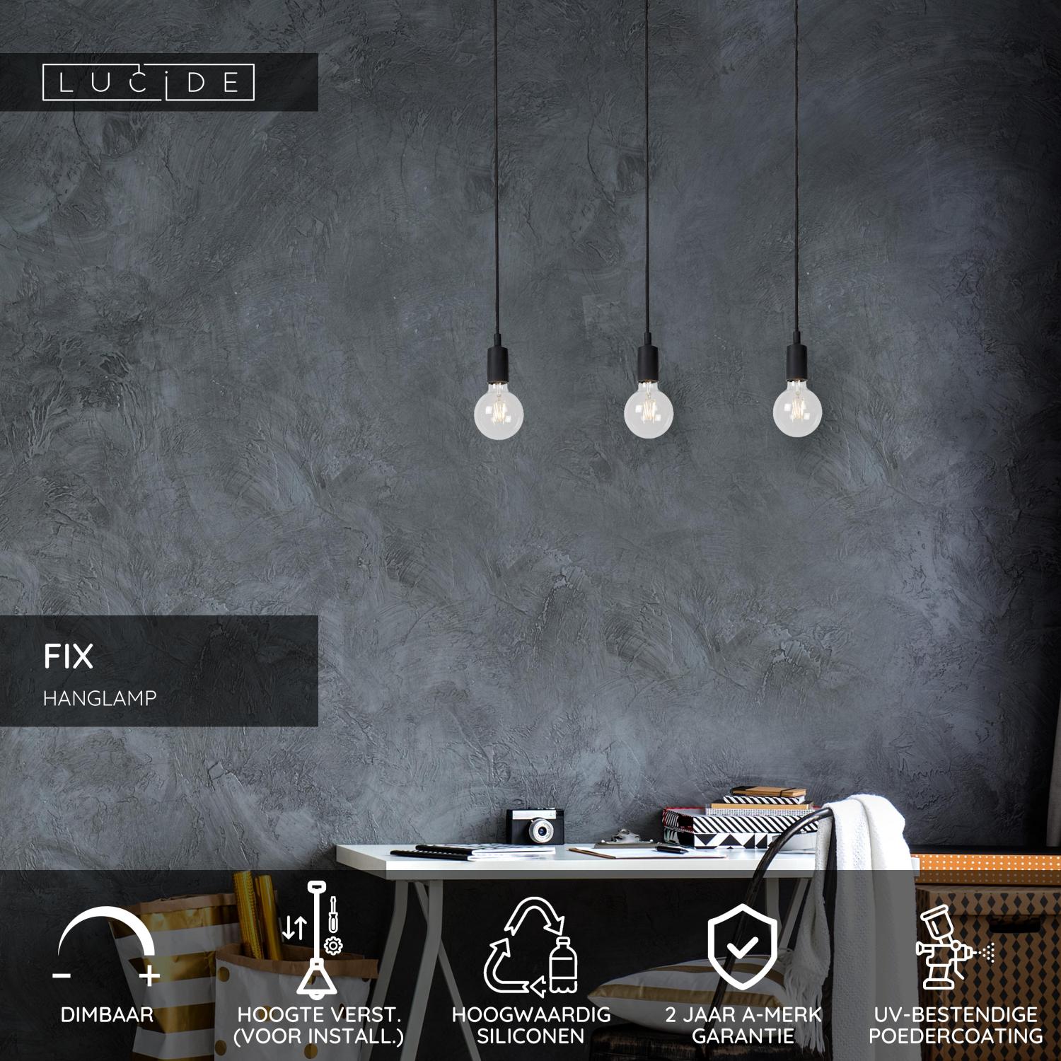 FIX - Suspension - 3xE27 - Noir