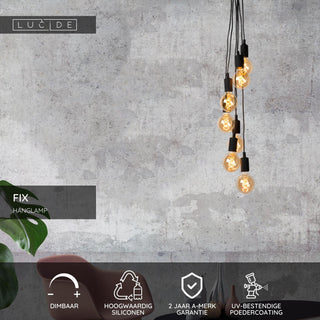 FIX - Suspension - 7xE27 - Noir