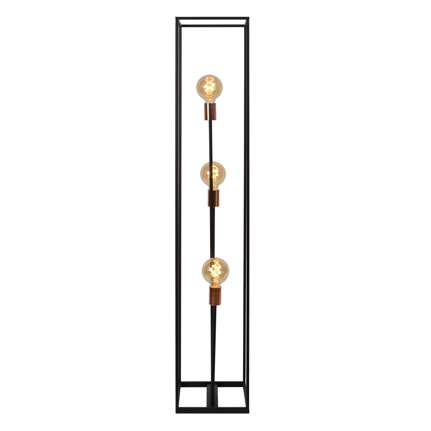 ARTHUR - Vloerlamp - 3xE27 - Zwart