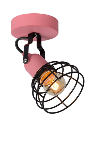 POLA - Spot plafonnier Chambre d'enfant - Ø 10,5 cm - 1xE27 - Rose