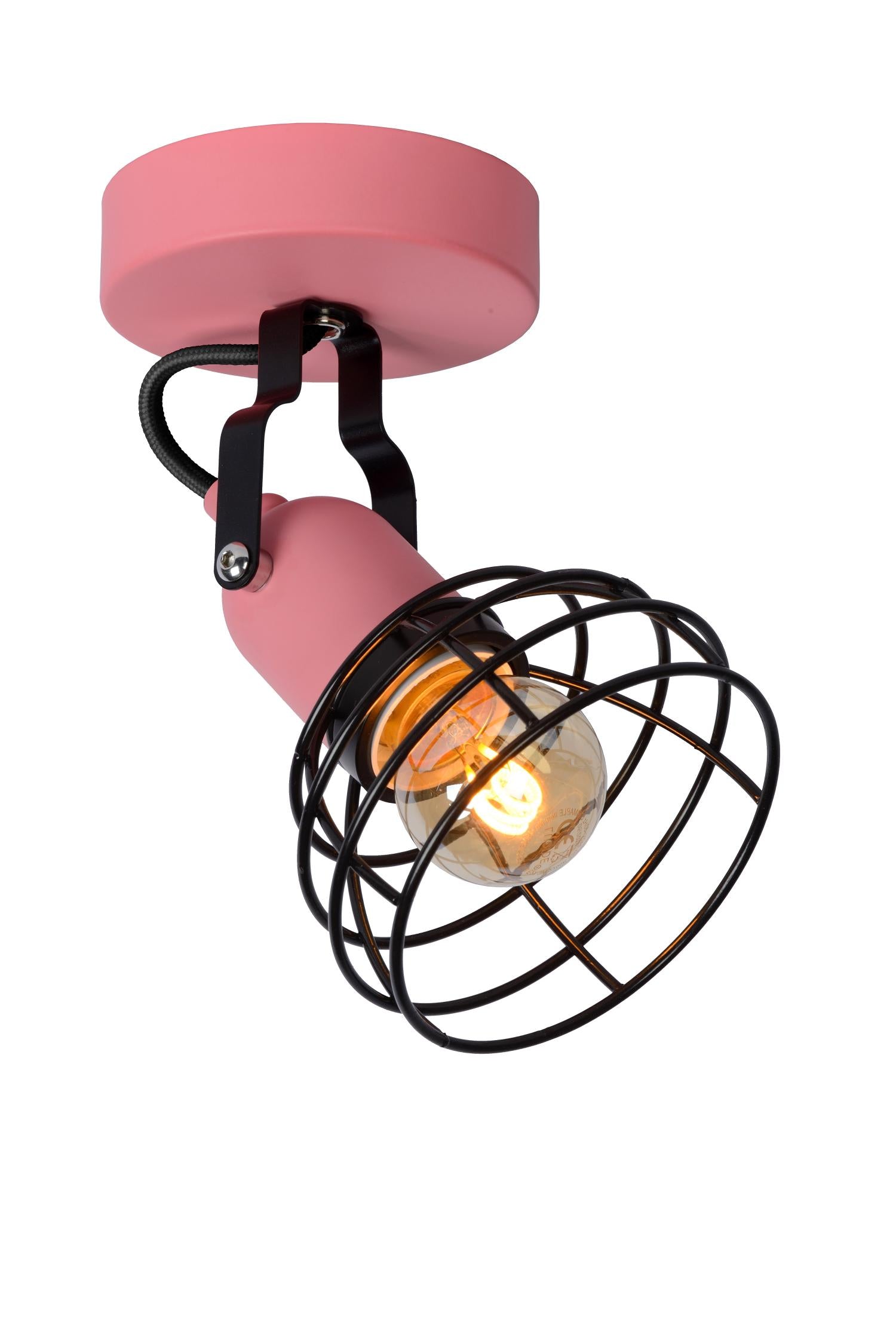 POLA - Spot plafonnier Chambre d'enfant - Ø 10,5 cm - 1xE27 - Rose