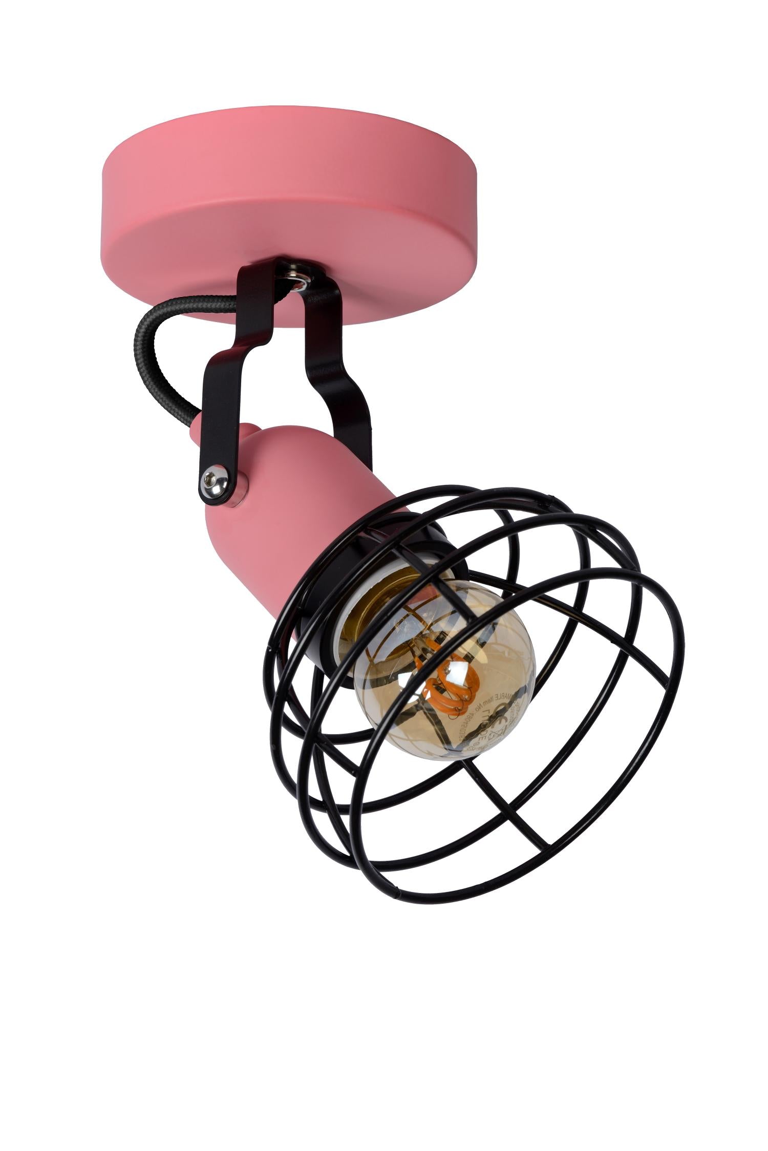 POLA - Spot plafonnier Chambre d'enfant - Ø 10,5 cm - 1xE27 - Rose