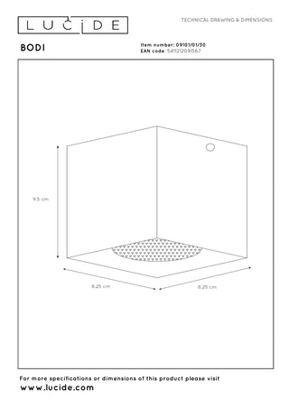 BODI - Ceiling spot - 1xGU10 - Black