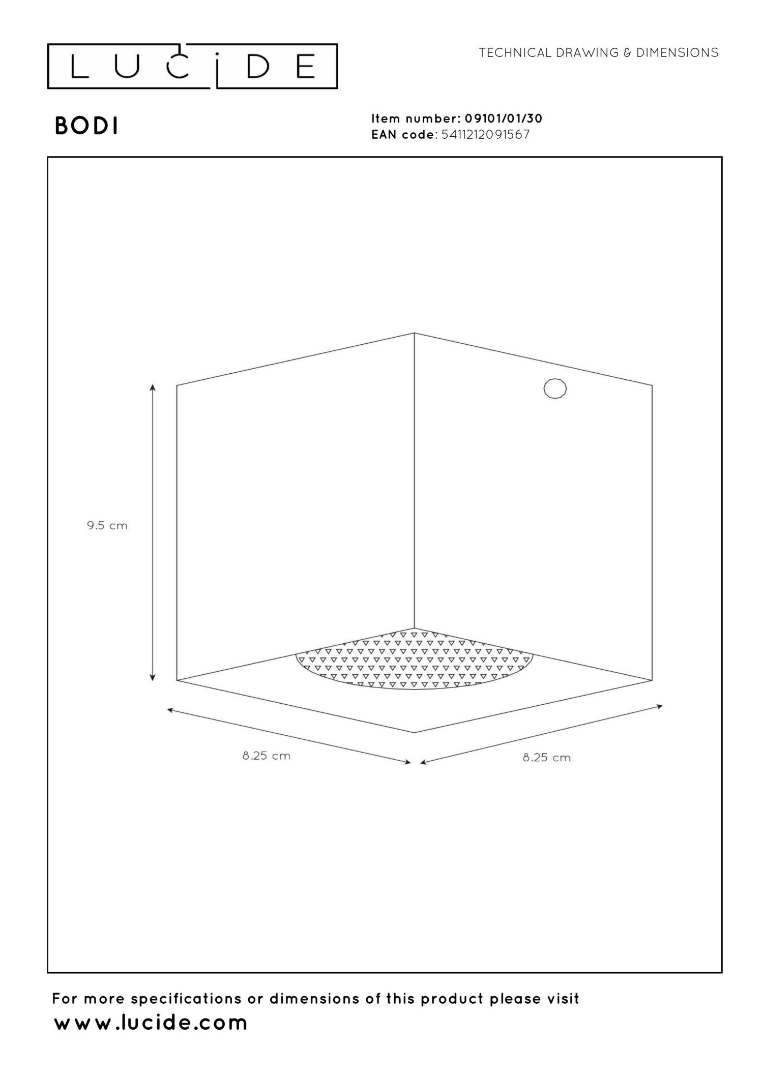 BODI - Ceiling spot - 1xGU10 - Black