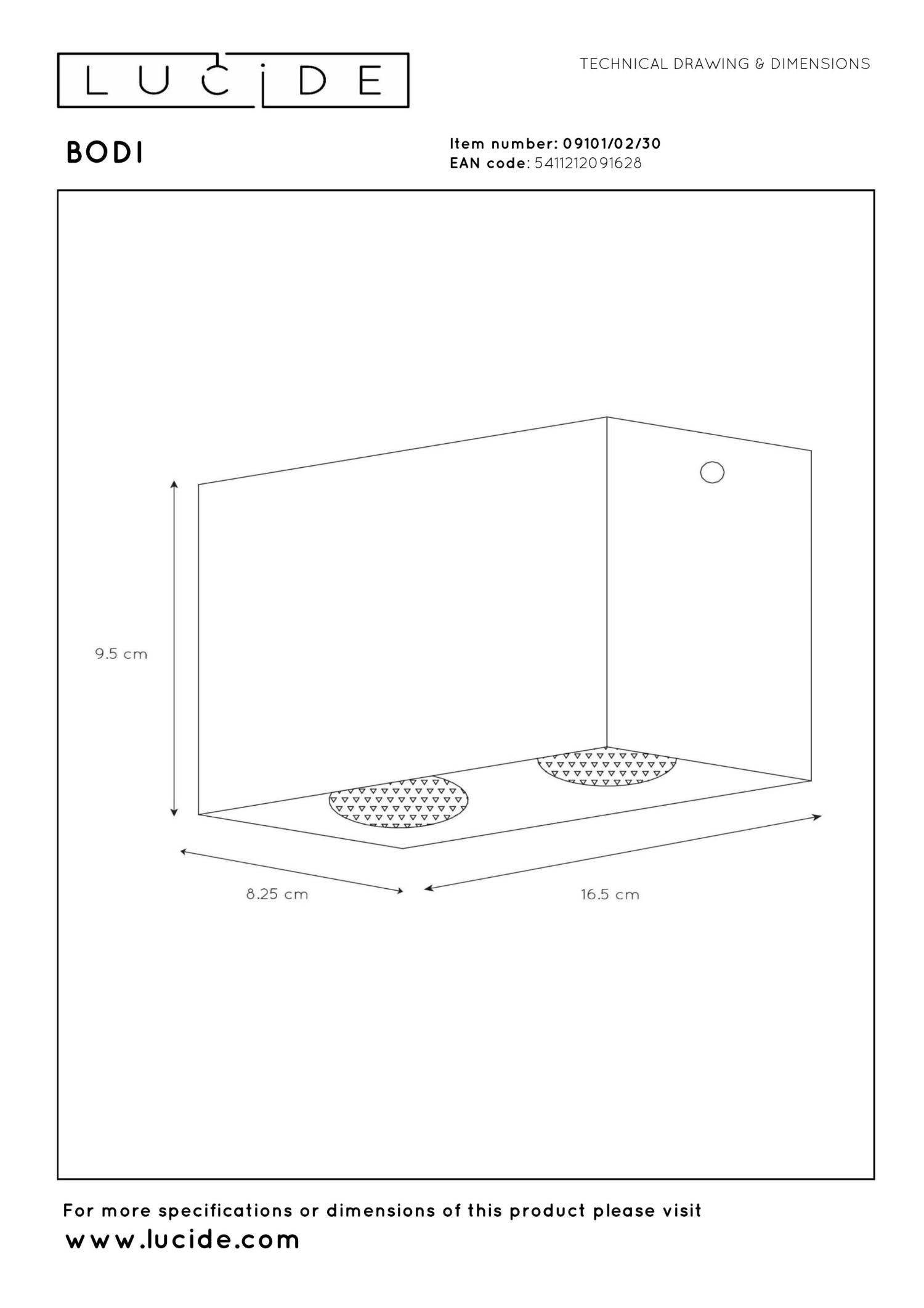 BODI - Ceiling spot - 2xGU10 - Black