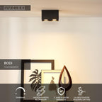BODI - Spot plafonnier - 2xGU10 - Noir