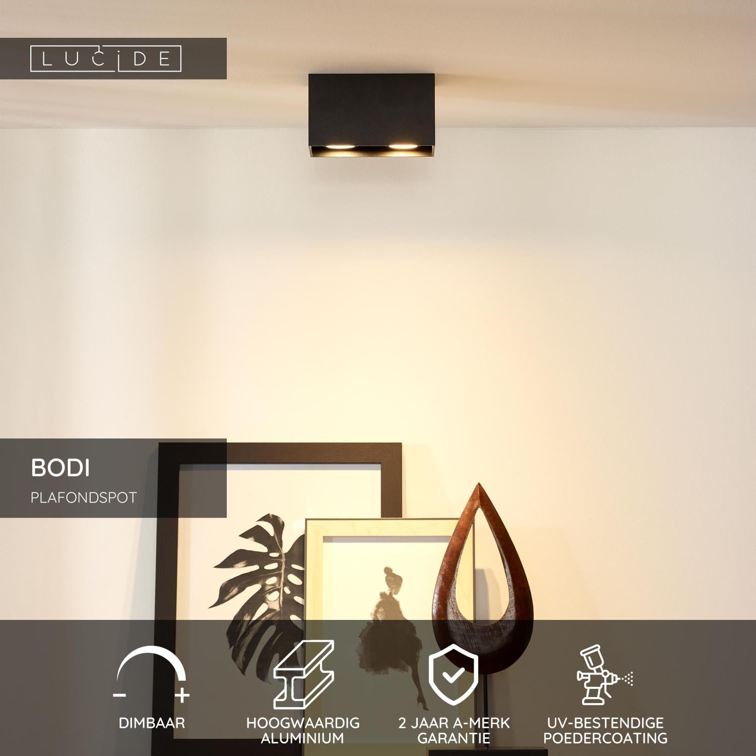 BODI - Ceiling spot - 2xGU10 - Black