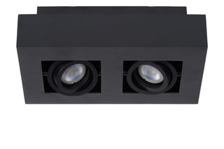 XIRAX - Plafondspot - LED Dim to warm - GU10 - 2x5W 2200K/3000K - Zwart