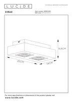 XIRAX - Plafondspot - LED Dim to warm - GU10 - 2x5W 2200K/3000K - Zwart