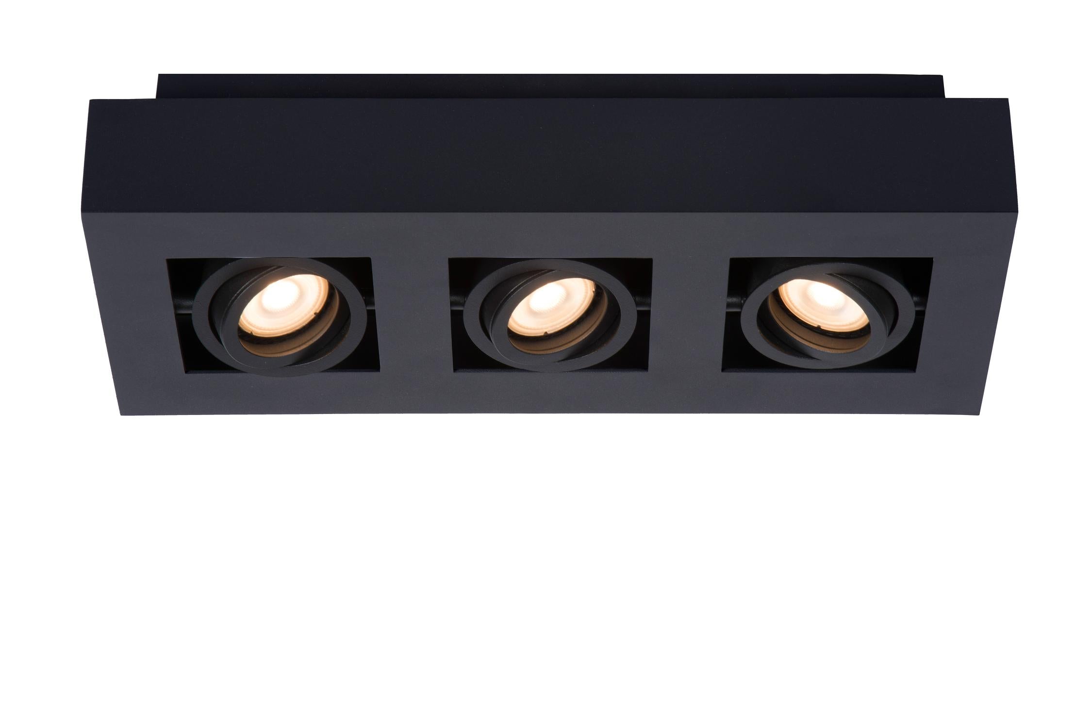 XIRAX - Ceiling spot - LED Dim to warm - GU10 - 3x5W 2200K/3000K - Black