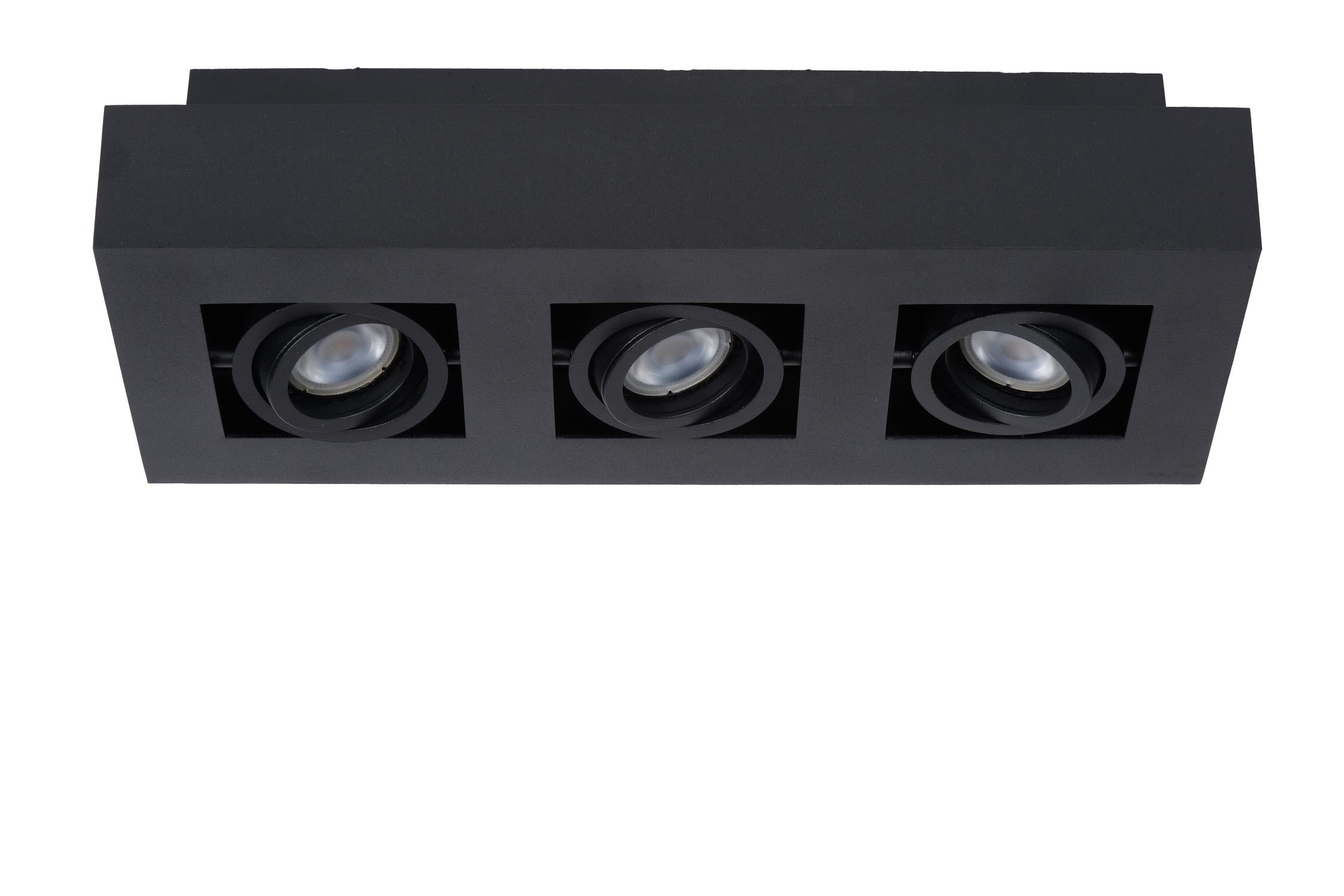 XIRAX - Ceiling spot - LED Dim to warm - GU10 - 3x5W 2200K/3000K - Black