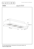 XIRAX - Ceiling spot - LED Dim to warm - GU10 - 3x5W 2200K/3000K - Black