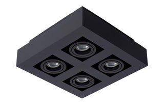 XIRAX - Spot plafonnier - LED Dim to warm - GU10 - 4x5W 2200K/3000K - Noir