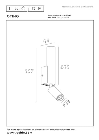 OTIMO - Wandspot / Wandlamp - 2xGU10 - Taupe | Essential