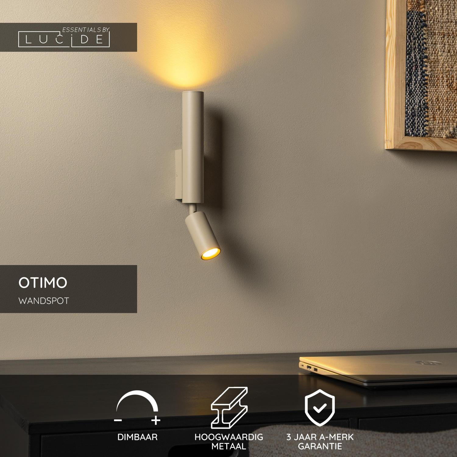OTIMO - Wandspot / Wandlamp - 2xGU10 - Taupe | Essential