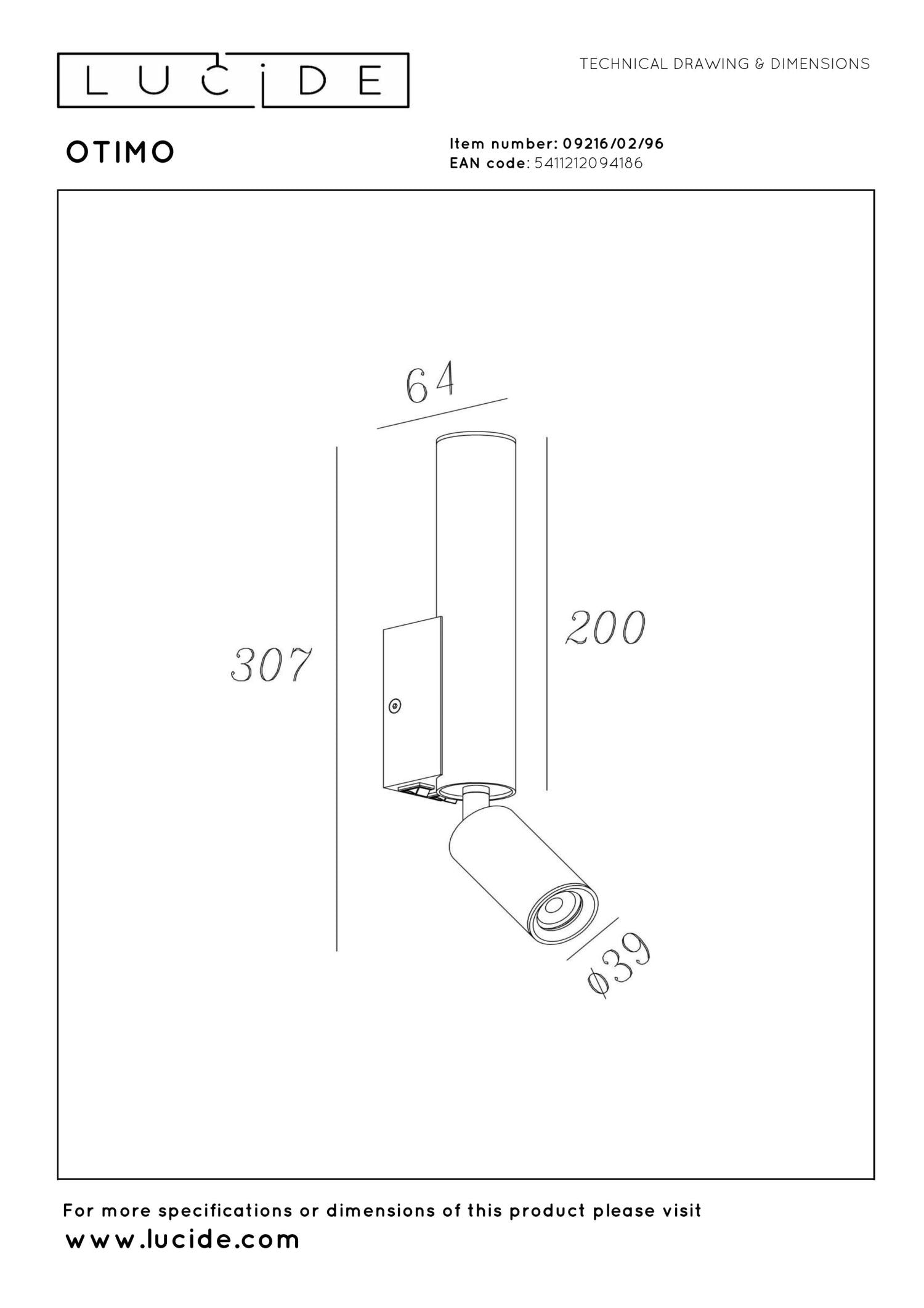 OTIMO - Wandspot / Wandlamp - 2xGU10 - Koffie | Essential