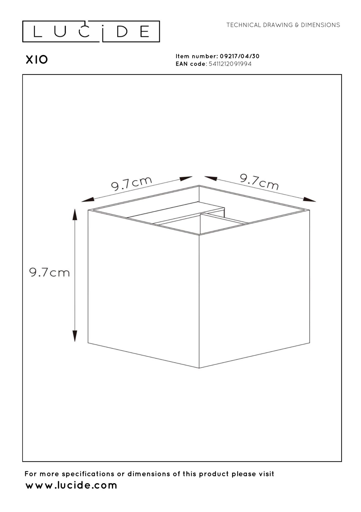 XIO - Wandlamp - LED Dimb. - G9 - 1x4W 2700K - Verstelbare stralingshoek - Zwart