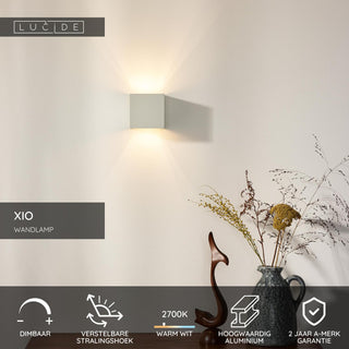 XIO - Wandlamp - LED Dimb. - G9 - 1x4W 2700K - Verstelbare stralingshoek - Wit