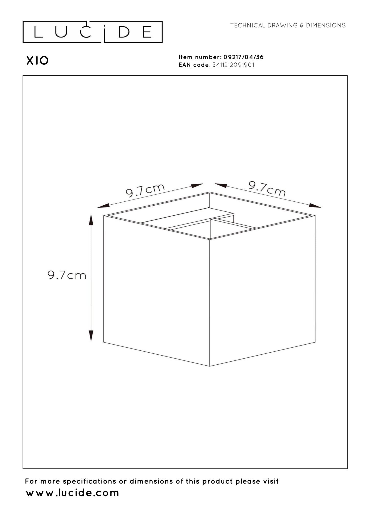 XIO - Wandlamp - LED Dimb. - G9 - 1x4W 2700K - Verstelbare stralingshoek - Grijs