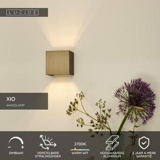 XIO - Wall light - LED Dimmable - G9 - 1x4W 2700K - Adjustable beam angle - Rust brown
