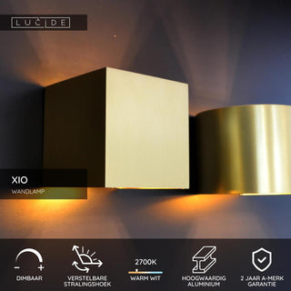 XIO - Applique murale - LED Var. - G9 - 1x3,5W 2700K - Angle d'éclairage réglable - Or mat / Laiton