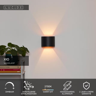 XIO - Wall light - LED Dimmable - G9 - 1x3.5W 2700K - Adjustable beam angle - Black