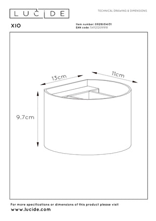 XIO - Applique murale - LED Var. - G9 - 1x3,5W 2700K - Angle d'éclairage réglable - Blanc