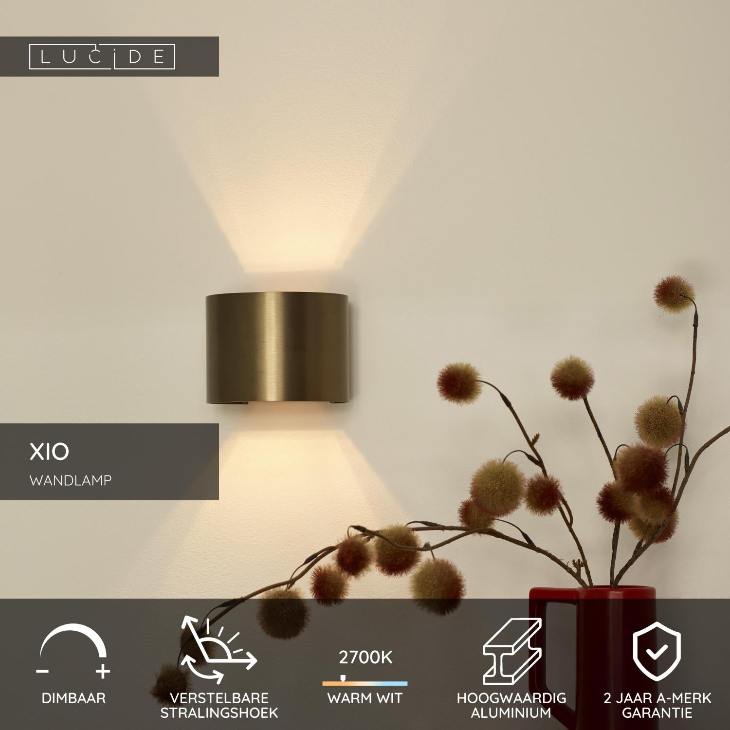 XIO - Applique murale - LED Var. - G9 - 1x3,5W 2700K - Angle d'éclairage réglable - Brun rouille