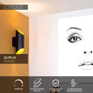 QUIRIJN - Wandlamp - Ø 10 cm - 1xG9 - Zwart