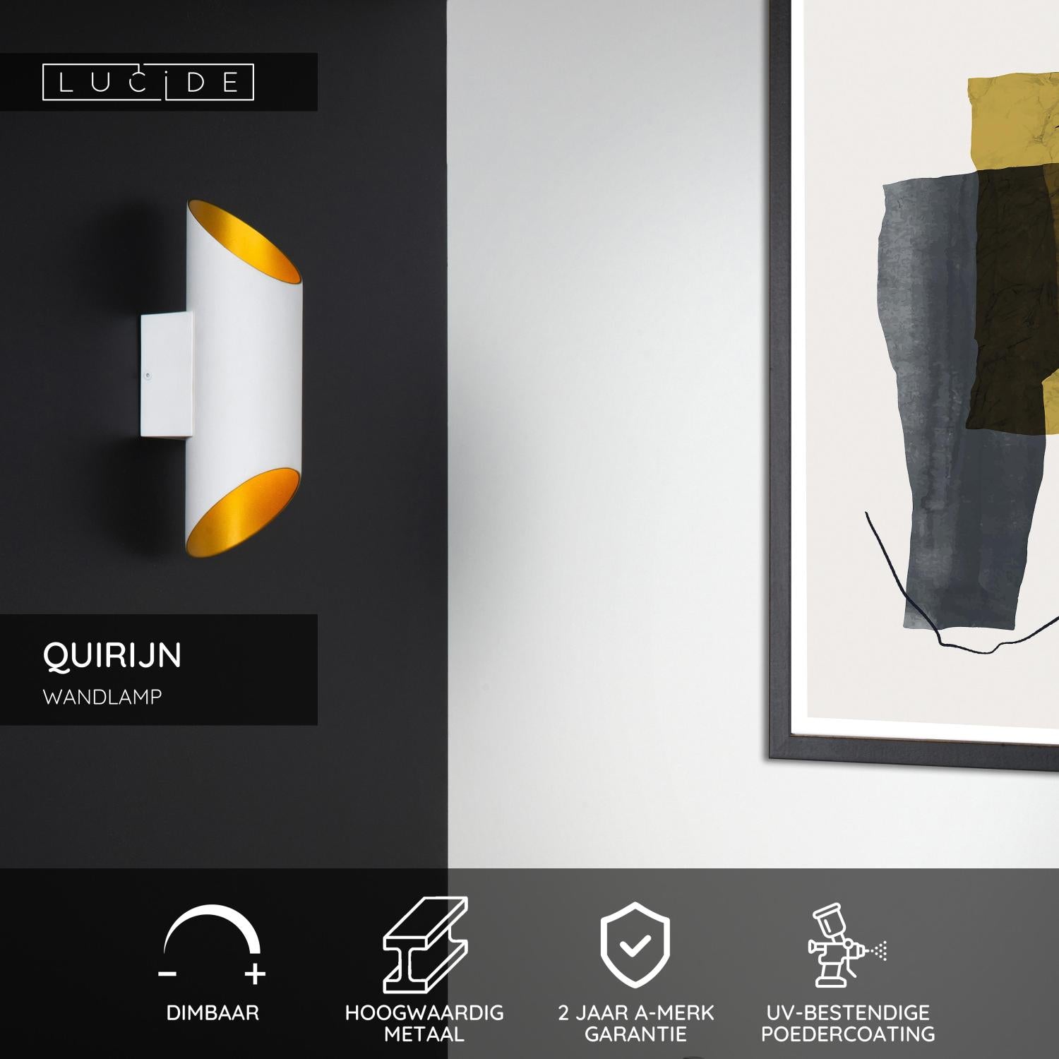 QUIRIJN - Wandlamp - Ø 10 cm - 1xG9 - Wit