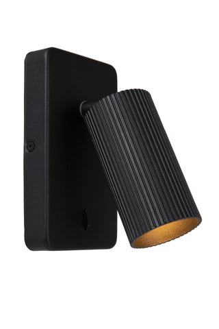 CLUBS - Bedlamp / Wandlamp - 1xGU10 - Zwart
