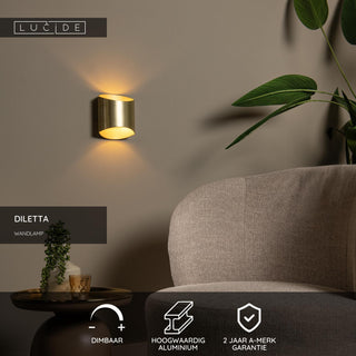DILETTA - Wandlamp - 1xG9 - Mat Goud / Messing