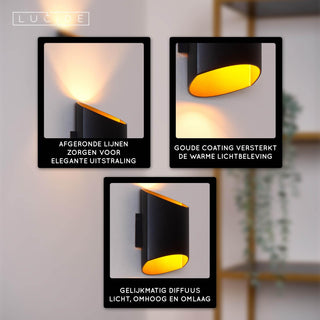 DILETTA - Applique murale - 1xG9 - Noir