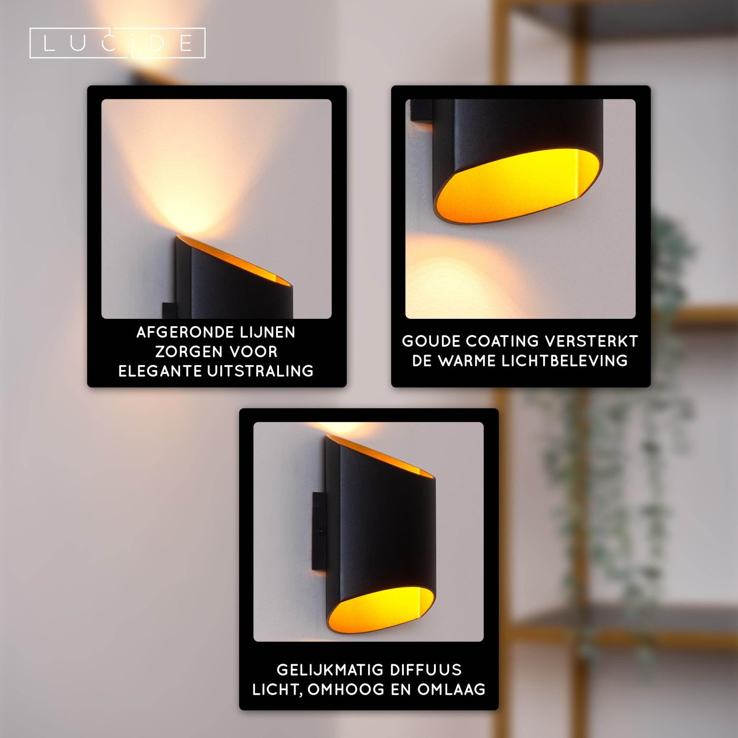 DILETTA - Applique murale - 1xG9 - Noir