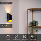 DILETTA - Applique murale - 1xG9 - Noir