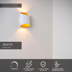 DILETTA - Applique murale - 1xG9 - Blanc