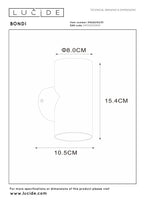 BONDI - Spot mural / Applique murale - 2xGU10 - Blanc