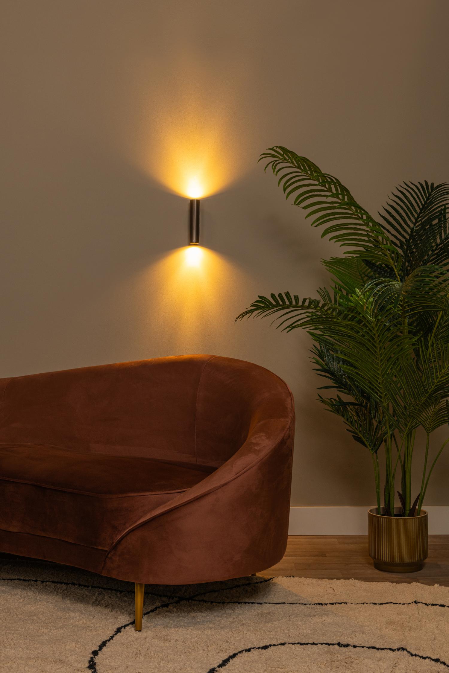 DUPLA - Wandspot / Wandlamp - 2xGU10 (MR11) - Koffie