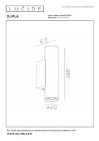 DUPLA - Wandspot / Wandlamp - 2xGU10 (MR11) - Koffie