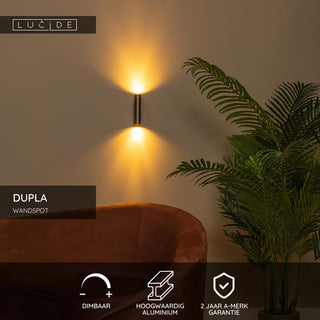 DUPLA - Wandspot / Wandlamp - 2xGU10 (MR11) - Koffie