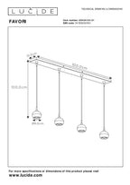 FAVORI - Pendant light - 4xGU10 - White