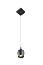 PRESTON - Pendant light Bathroom - Ø 10 cm - 1xGU10 - IP44 - Black