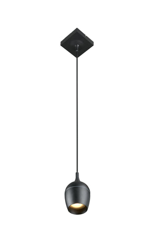 PRESTON - Pendant light Bathroom - Ø 10 cm - 1xGU10 - IP44 - Black