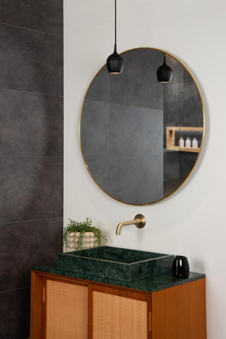 PRESTON - Pendant light Bathroom - Ø 10 cm - 1xGU10 - IP44 - Black