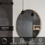 PRESTON - Pendant light Bathroom - Ø 10 cm - 1xGU10 - IP44 - Black