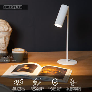 CLUBS - Bureaulamp - 1xGU10 - Wit
